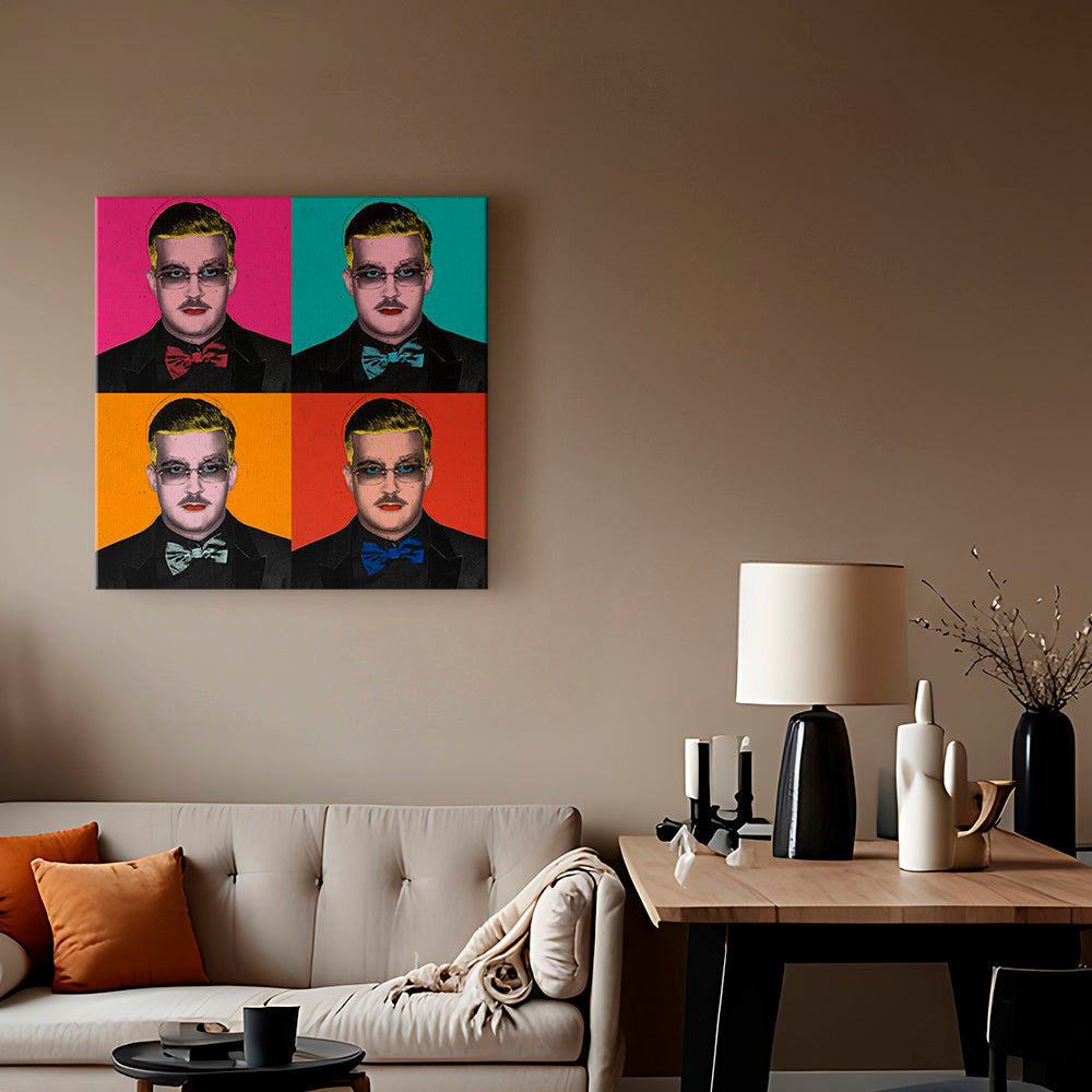 Quadro pop-art Ritratto di coppia dipinto a mano come regalo di Quadro pop-art Ritratto di coppia dipinto a mano come regalo di