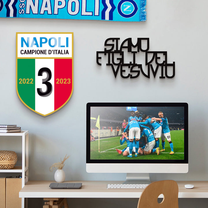 Tavoletta in legno - Scudetto Napoli 22-23