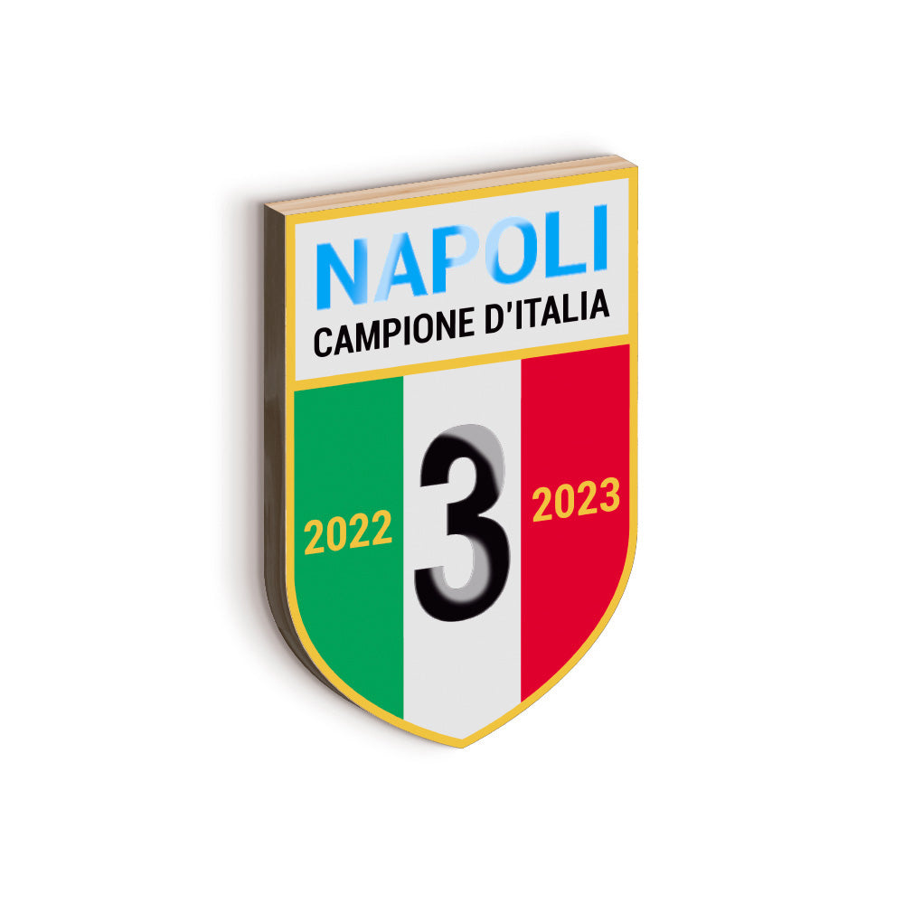 Tavoletta in legno - Scudetto Napoli 22-23