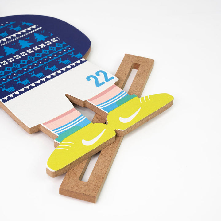 Tavoletta in legno - Folletto di Natale Di Lorenzo 2024-25 con maglione