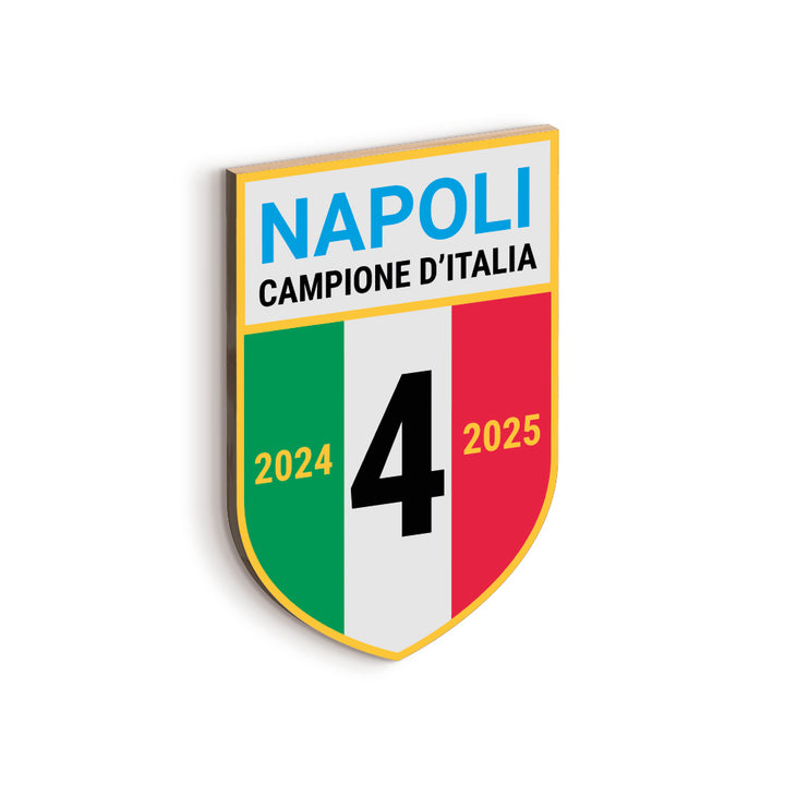 Tavoletta in legno - Scudetto Napoli 2024-2025