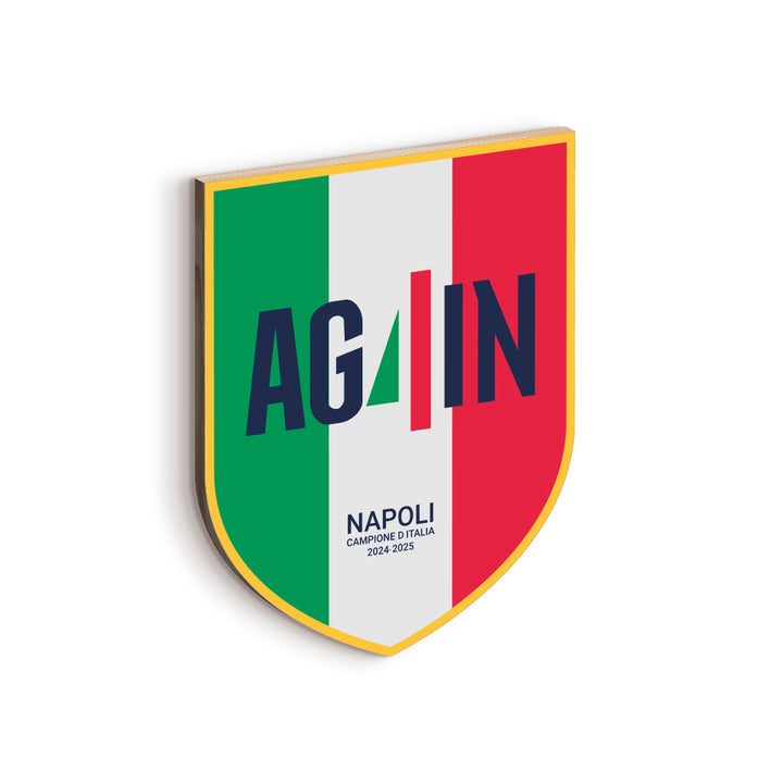 Tavoletta in legno - Scudetto Napoli AG4IN