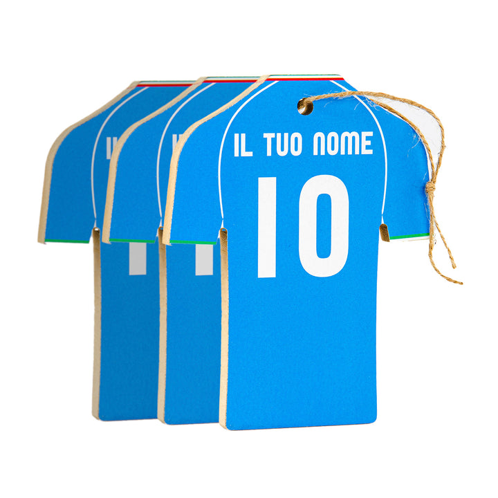 Tavolette in legno Personalizzabile - Set T-Shirt Napoli 23/24 3 pz. per Albero di Natale