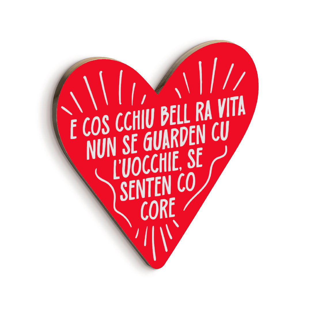 Tavoletta in legno - Cuore E Cos Chiu Bell Ra Vita