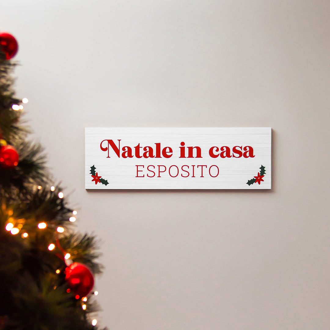 Scritta in legno - Pure a te e famiglia